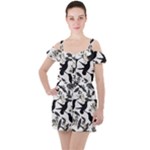 Blackbirds Ruffle Cut Out Chiffon Playsuit