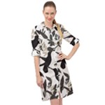 Blackbirds Long Sleeve Mini Shirt Dress