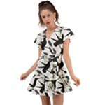 Blackbirds Flutter Sleeve Wrap Dress