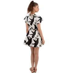 Flutter Sleeve Wrap Dress 