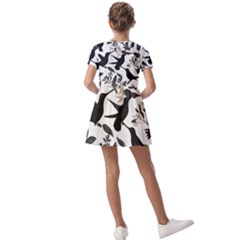 Kids  Short Sleeve Pinafore Style Dress 