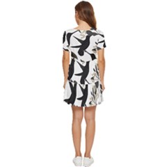 Tiered Short Sleeve Babydoll Dress 