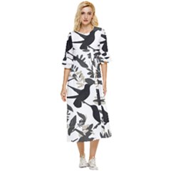 Double Cuff Midi Dress 