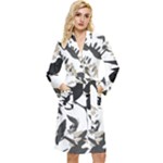 Blackbirds Long Sleeve Velvet Robe