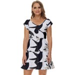 Blackbirds Short Sleeve Tiered Mini Dress