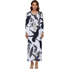 Long Sleeve Longline Maxi Dress 