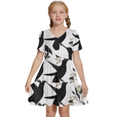 Kids  Short Sleeve Tiered Mini Dress 