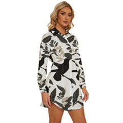 Womens Long Sleeve Shirt Dress 