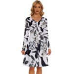 Blackbirds Long Sleeve Dress With Pocket