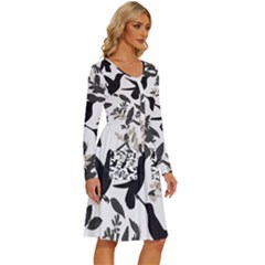 Long Sleeve Dress With Pocket 