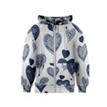 Blue Hearts Kids  Zipper Hoodie