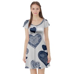 Short Sleeve Skater Dress Front Short Sleeve Skater Dress Front