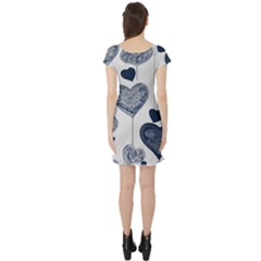 Short Sleeve Skater Dress Back Short Sleeve Skater Dress Back