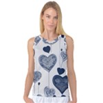 Blue Hearts Women s Basketball Tank Top