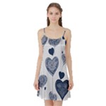 Blue Hearts Satin Night Slip