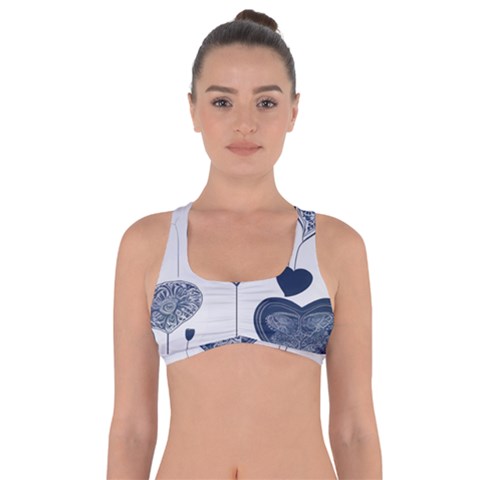 Blue Hearts Got No Strings Sports Bra from ArtsNow.com