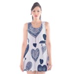 Blue Hearts Scoop Neck Skater Dress