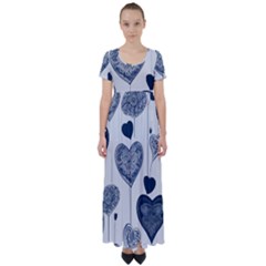 High Waist Short Sleeve Maxi Dress 