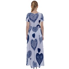 High Waist Short Sleeve Maxi Dress 