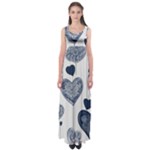 Blue Hearts Empire Waist Maxi Dress