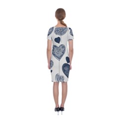 Classic Short Sleeve Midi Dress Back Classic Short Sleeve Midi Dress Back