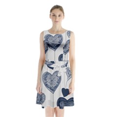 Sleeveless Waist Tie Chiffon Dress 