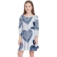 Kids  Quarter Sleeve Skater Dress 