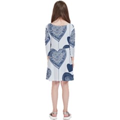 Kids  Quarter Sleeve Skater Dress 