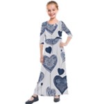 Blue Hearts Kids  Quarter Sleeve Maxi Dress