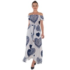 Off Shoulder Open Front Chiffon Dress 