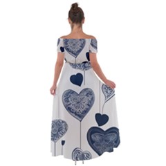 Off Shoulder Open Front Chiffon Dress 