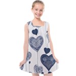 Blue Hearts Kids  Cross Back Dress