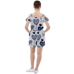 Ruffle Cut Out Chiffon Playsuit 