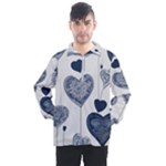 Blue Hearts Men s Half Zip Pullover