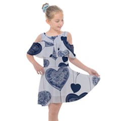 Kids  Shoulder Cutout Chiffon Dress 