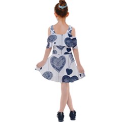 Kids  Shoulder Cutout Chiffon Dress 