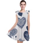 Blue Hearts Tie Up Tunic Dress