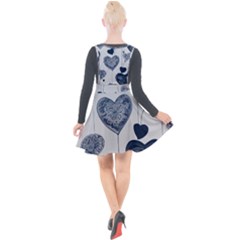 Plunge Pinafore Velour Dress 