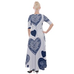 Half Sleeves Maxi Dress 