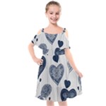 Blue Hearts Kids  Cut Out Shoulders Chiffon Dress