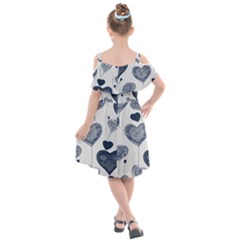 Kids  Cut Out Shoulders Chiffon Dress 