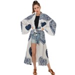 Blue Hearts Maxi Kimono