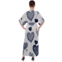 V-Neck Boho Style Maxi Dress 