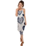 Blue Hearts Waist Tie Cover Up Chiffon Dress