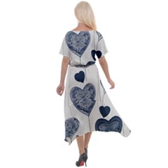 Cross Front Sharkbite Hem Maxi Dress 