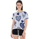 Blue Hearts Open Back Sport T-Shirt