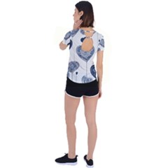 Back Circle Cutout Sports T-Shirt 