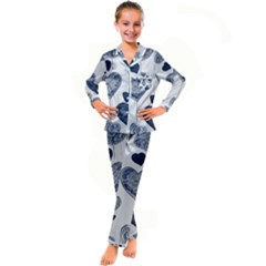 Kids  Satin Long Sleeve Pajamas Set 