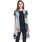 Blue Hearts Sleeveless Chiffon Waistcoat Shirt