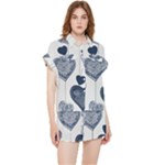 Blue Hearts Chiffon Lounge Set